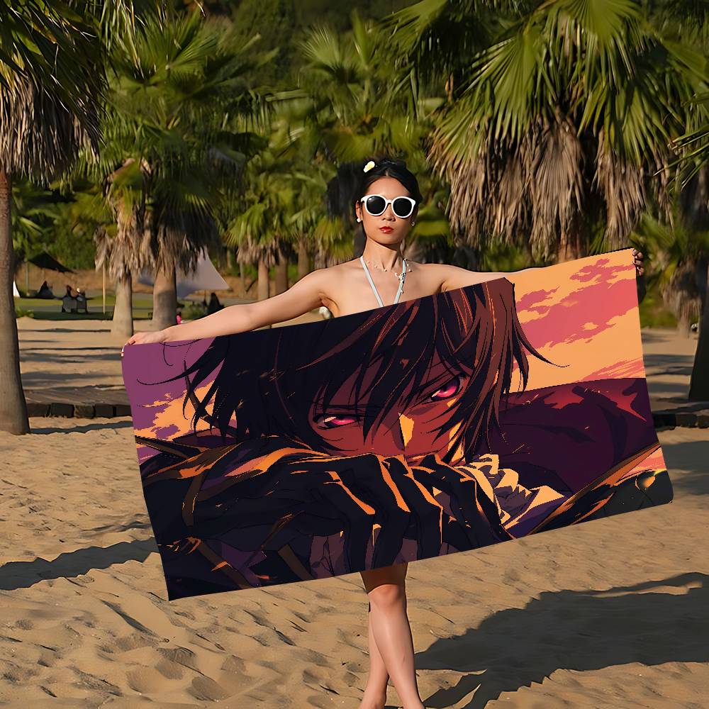 C-Code-Geass L-Lelouch Microfiber Beach Towel Absorbent Quick Dry Soft Yoga Swimming Resort Mountain Climbing Towel