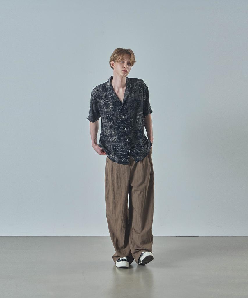 Ladeuedisyeon Ripple Wide Pants_Camel Brown