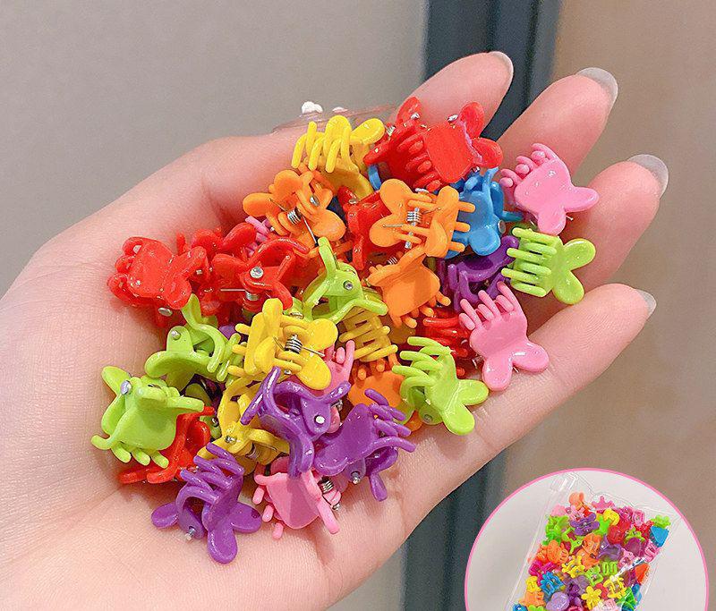 100PCS Colored Children Hair Clip Sweet Hairpin Cute Princess Girl Hair Accessories Non Damaging Hair Accessories Headband Clip