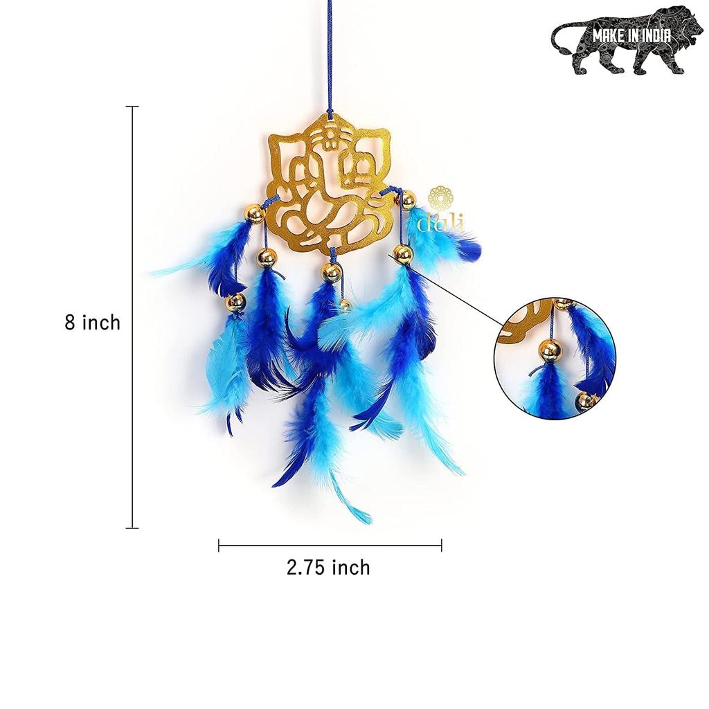 Ловец снов для автомобиля Ганеша, Dream Сatcher Ganesha (Blue-Light Blue),  Duli