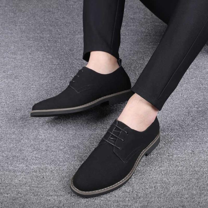 Men Leather Dress Shoes Plus Size 38-50 Pu Suede Business Man Casual Shoes Cross-border Luxury Brand Wedding Office Oxford Shoes