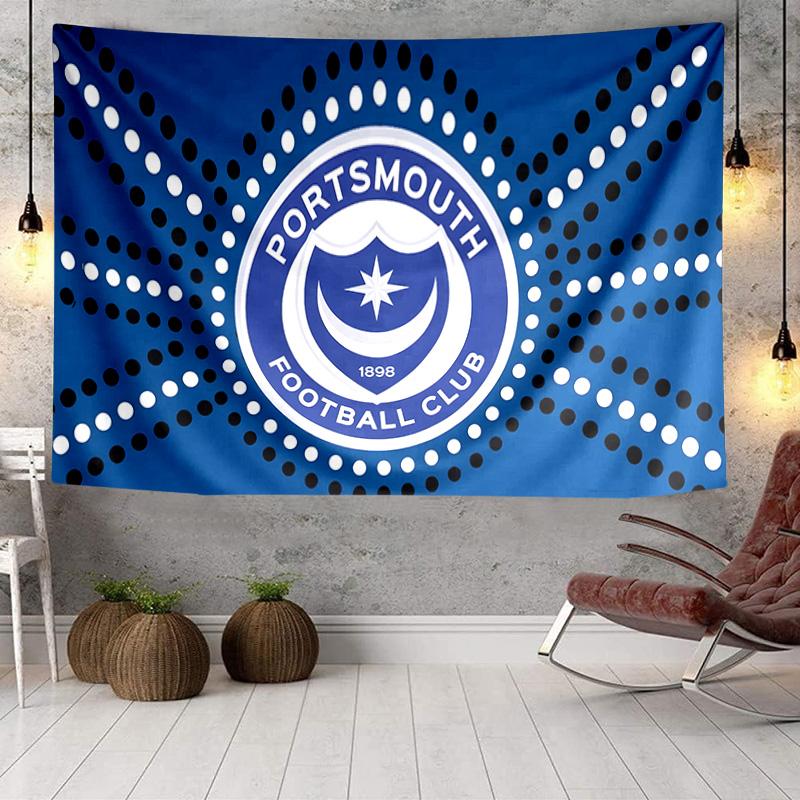Ports-mouth Football Club Tapestry, Unique Design Tapestry, Wall Decor for Bedroom,Livingroom, Playroom,Heartwarming Fan Holiday Gifts