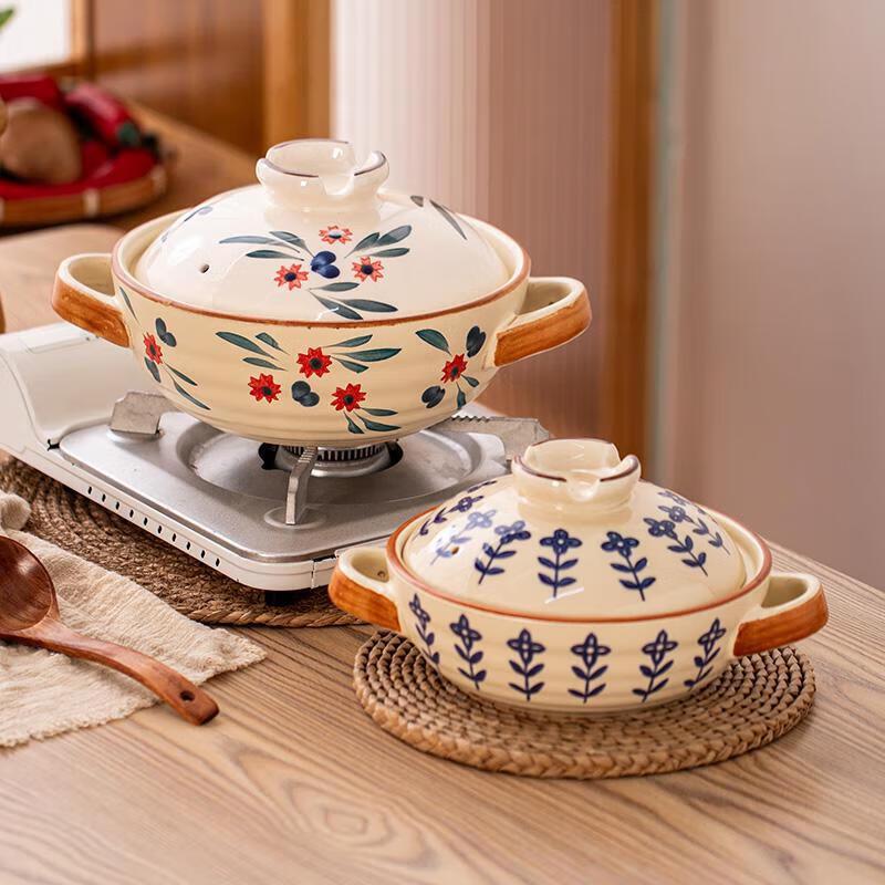 HuaMeiGuan High-Temperature Hand-Painted Casserole Pot