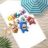 Asciugamano Oddbods Anime Asciugamano da Spiaggia in Poliestere Asciugatura Rapida Senza Sabbia Asciugamano da Bagno per Estate Piscina Viaggio Vacanza