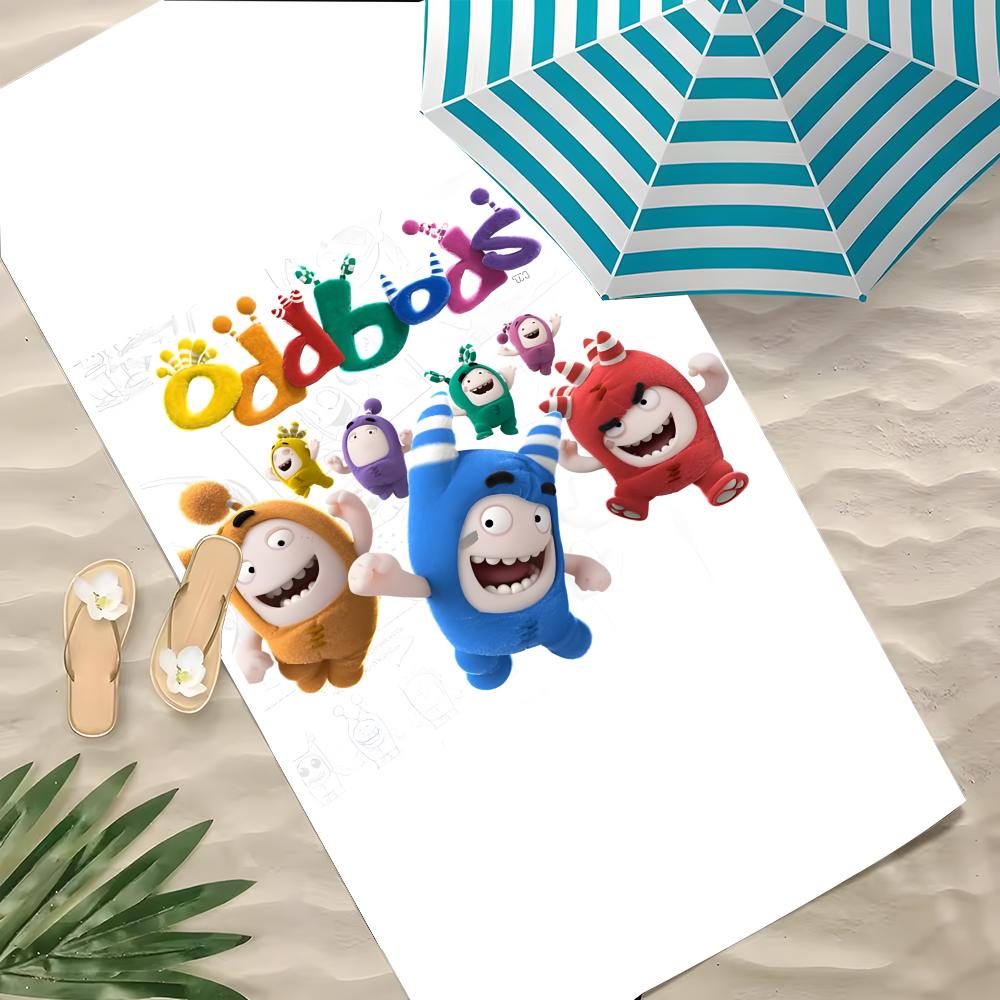 Asciugamano Oddbods Anime Asciugamano da Spiaggia in Poliestere Asciugatura Rapida Senza Sabbia Asciugamano da Bagno per Estate Piscina Viaggio Vacanza