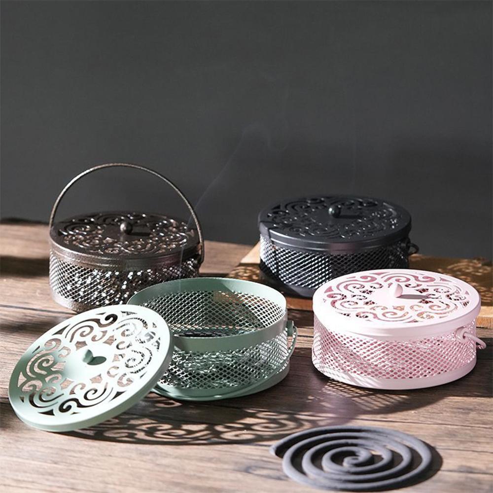 Insect Repellent Mosquito Coil Tray Holder Cover Sandalwood Incense Burner Anti-fire Anti-Mosquito Mosquito-repellent Holder