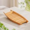 Sushi Boat Serving Tray Solid Wood Wooden Microwave with