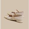 Fashion Mary Jane Shoes Women 2024 Summer New Small Fragrant Wind Flat Shoes Women Evening Wind Gentle  French Small Leather Shoes