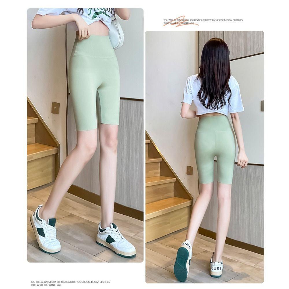 Elastic Tummy Control Women Leggings Tight Biker Shorts Hip Lift Yoga Shorts Gym Fitness