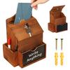 Wood Suggestion Box with Slot and Lock Writing Board Charity Donation Box Wall Mounted with 50 Suggestion Cards and 2 Keys