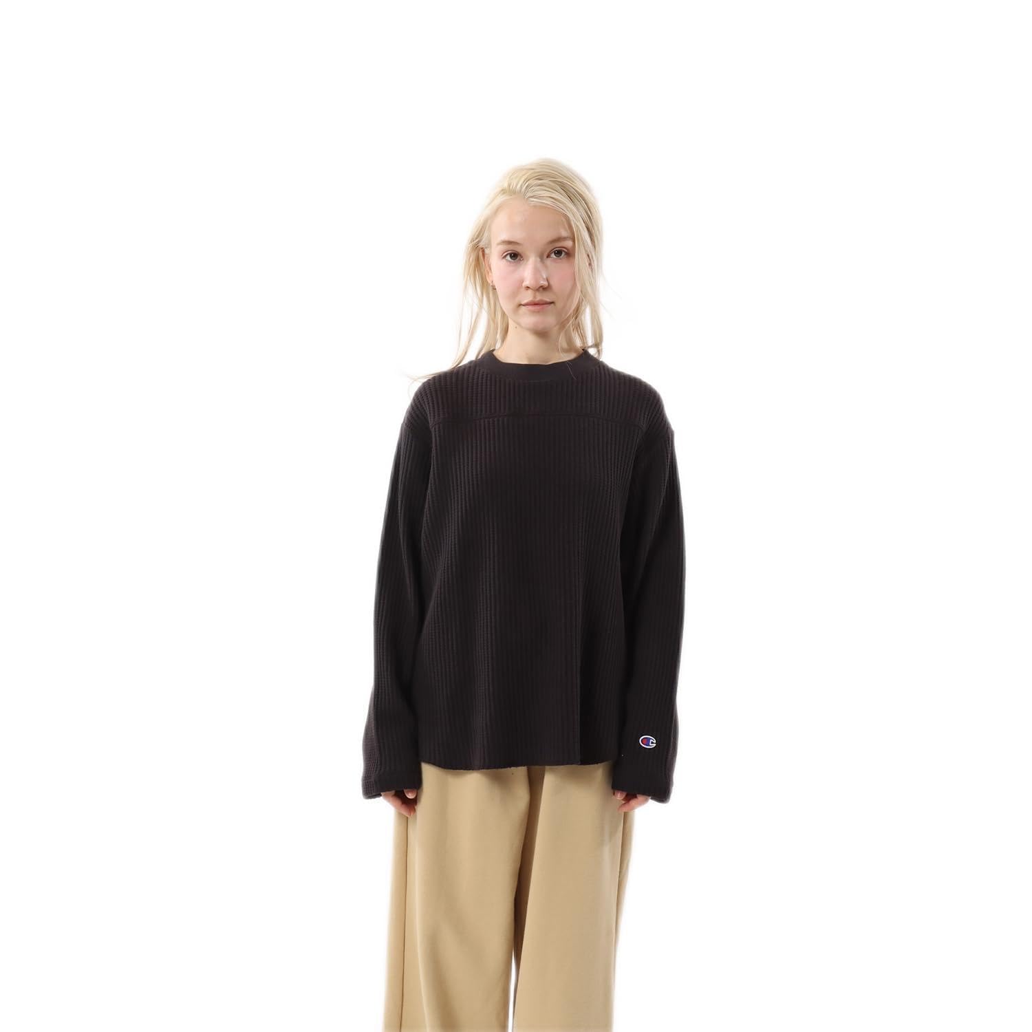 

Champion Casual Long Sleeve Crew Neck Size M Women s T-Shirt, CW-Y407, Charcoal,