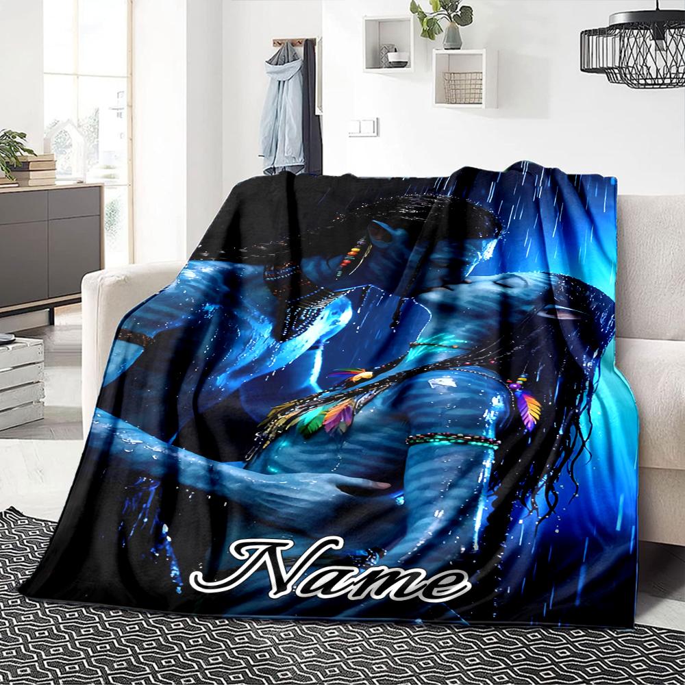 Custom Name Avatar Water'S Journey Party Blanket For Couch Bed Plush Cozy Fuzzy Blanket Super Soft Warm Blankets For Fall And Winter 0916290