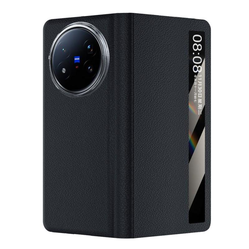 Ultra-Thin Genuine Nappa Leather Flip Case With Kickstand Vivo X Fold5 Fold3 Pro Shockproof Magnetic Slim Cover