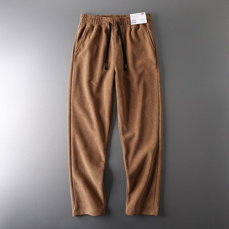 Straight-leg Export Original Tail Order Retro Corduroy Pants Khaki 2XL