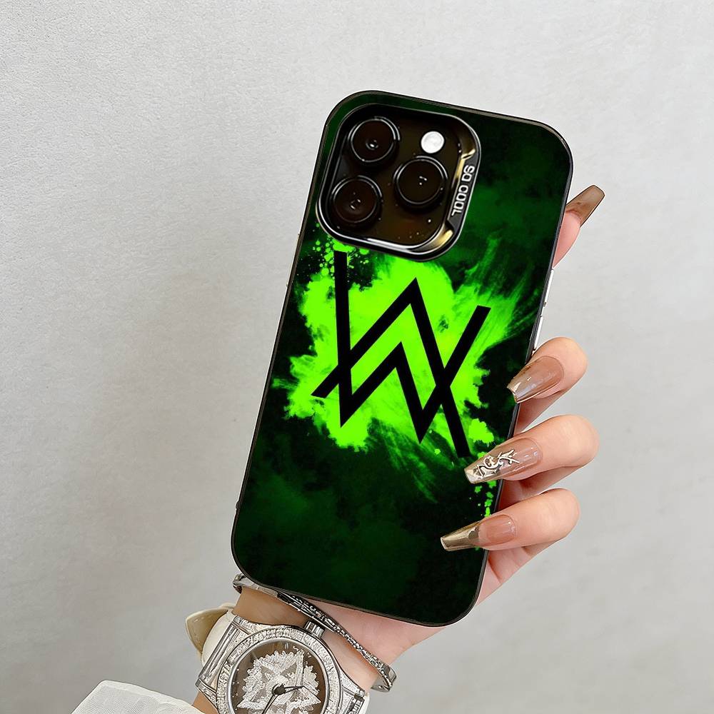 alan walker Phone Case For iPhone 17,16,15,14,13,12,11 Plus,Pro Max,XS,Colored Silver Plated Inside Cover