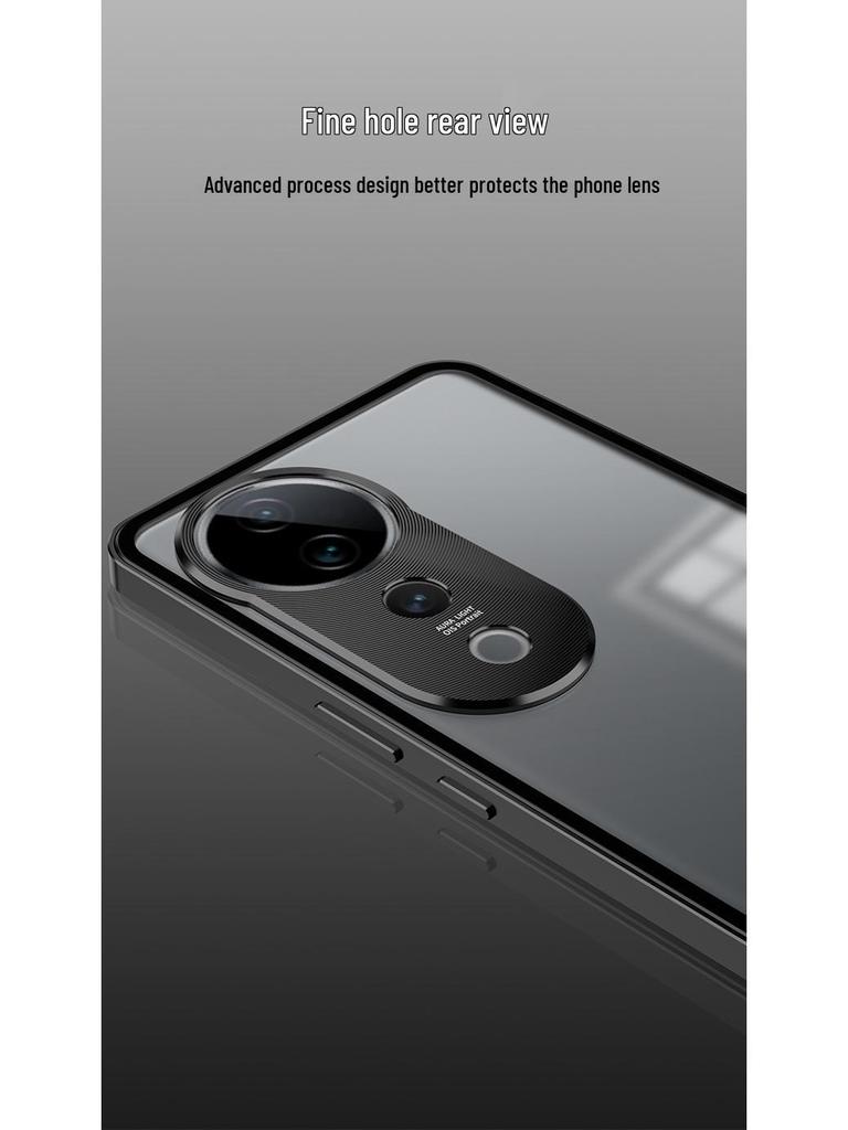 Vivo S30 Pro Metal Frame Snap-On Frosted Back Case with Lock Buckle for S20 V40