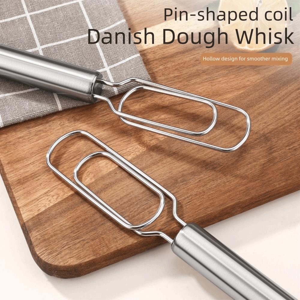 Stainless Steel Manual Dough Blender Rustproof Powder Stirrer for Baking Flour Whisk Home
