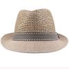 HT3136 New Fashion Parent-child Summer Hat Fedoras Breathable Straw Hat Men Women Beach Cap Kids Trilby Fedora Jazz Beach Hat