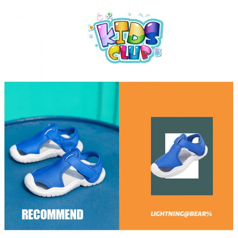 Toddler Closed-Toe Sandals Boys Girls Outdoor Shoes With Velcro Strap MD Sole