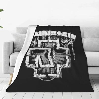 R-rammstein muzyka flanelowe koce Heavy Metal Rock ciepła miękka pościel narzuta do salonu Camping narzuta na sofę