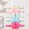 6pcs Baby Girl Headband Newborn Kids Children Rubber Bandage Bands Elastics Hair Accessory Hairbands  Bowknot Hair Accessories