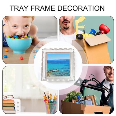 Bilderpräsentationsschale Elegantes gewelltes Design Klare Acrylschale für Heimdekoration