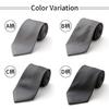 [FORMAL] Formal tie for funerals and memorial services, gray silk, formal wear for men (A: Plain)