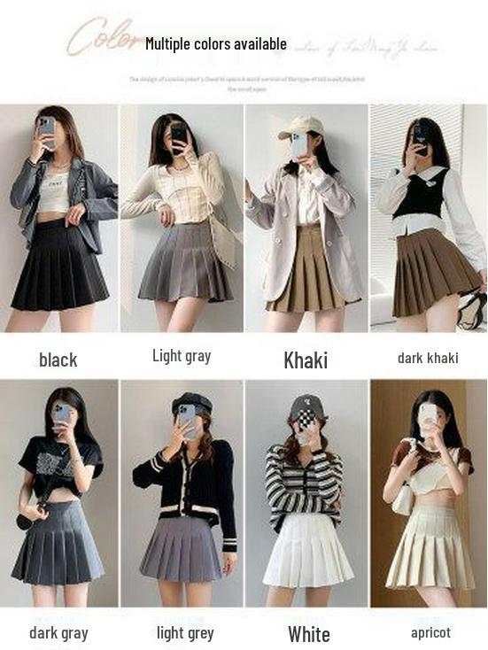 Korean Chic Multi-Color Pleated Skirt: Playful & Sweet JK-Style Lined Short Skirt