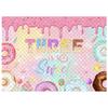 LS Photography Backdrop Custom Sweet 1st Birthday Donut Candy Lollipop Decor Kid Birthday Party Cake Smash Photo Backdrop Studio