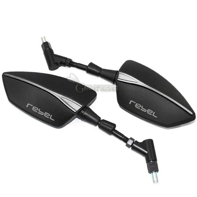 

Для Honda Rebel 300 Rebel 500 CMX 500 300 1100 мотоциклетное зеркало заднего вида, алюминиевые боковые зеркала вида белый