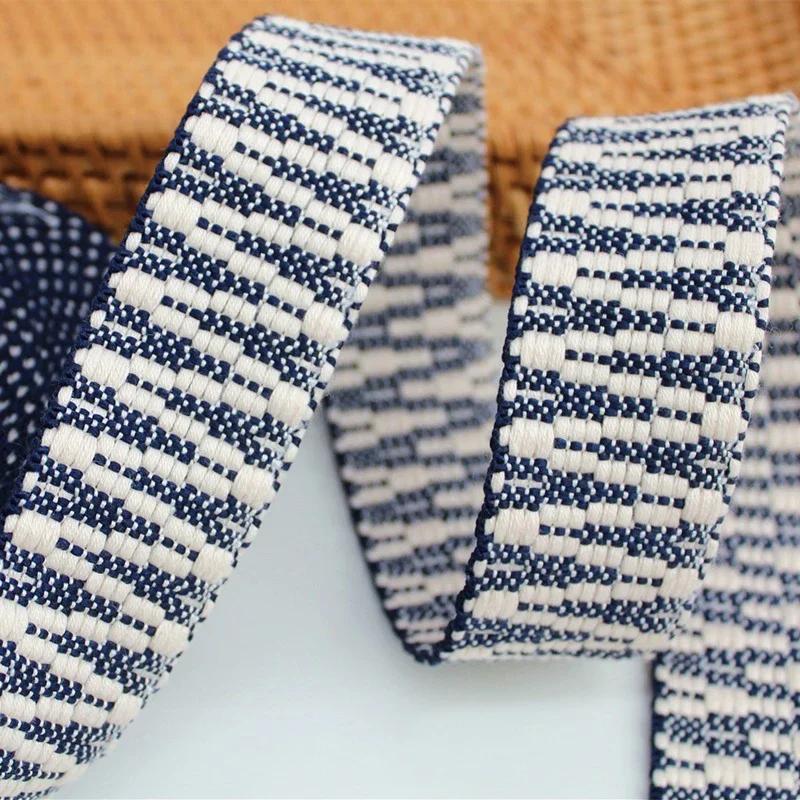 1/2/3/4/5Yards 38mm Jacquard Webbing Tape Ribbon Shoulder Canvas Belt Bag Strap Luggage Bias Band Garment Sewing Accessories