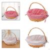 Picnic Basket Container with Handles Decorative Egg Hamper for Vegetables Sandwiches