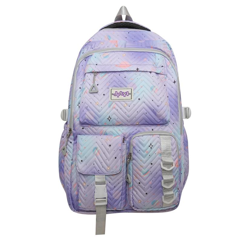 Cartoon Print Backpack Middle School Student Schoolbag Large Capacity Backpack