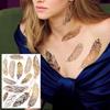 Golden Turtle Anchor Temporary Tattoo For Women Adult Realistic Compass Flower Fake Tattoo Sticker Washable Body Art Tatoo Decal