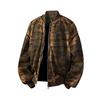 Men's Retro Camouflage Loose Fit Baseball Jacket - Casual Spring/Autumn Cotton Outerwear
