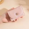 Women PU Leather Trifold Wallet Cute Daisy Short Purse Large Capacity Card Holder Coin Pocket ID Window Cash Wallet for Girls