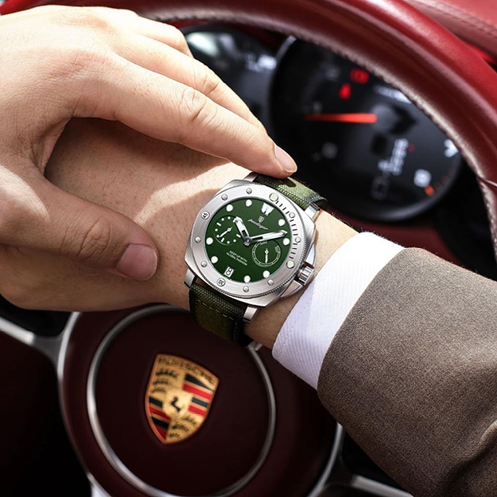 POEDAGAR High Quality Military Watch For Man Waterproof Luminous Date Fashion Men Clock Nylon Leather Quartz Watches