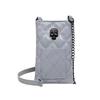 Borsa per Cellulare Teschio da Donna a Rombetti con Catena a Spalla Crossbody