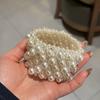 Elastic Women Bracelet White Wide Bangle Simple Pearls Bracelet  Party