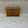 [Gebraucht] Kleiner Monogramm-Kartenhalter aus beschichtetem Canvas in Cognac-Farbe mit goldener Hardware - Ausgezeichnet #1MBIKUC