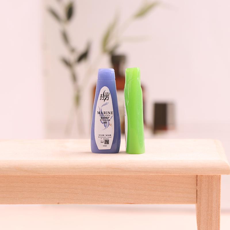 10Pcs 1:12 Dollhouse Bathroom Supplies Shampoo Wash Model For Doll House Decor