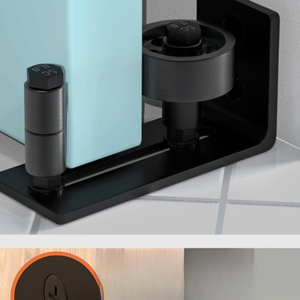 1PC Sliding Door Slides Rails Barn Door Floor Guide Stay Roller for Bottom Adjustable Roller Flush