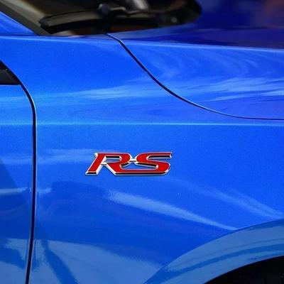 1pcs 3D Metal Car Letters Sticker RS Logo Sport Emblem Badge Auto Accessories