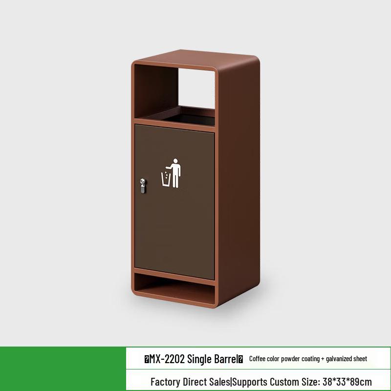 JPHZNB Outdoor Stainless Steel Trash Can