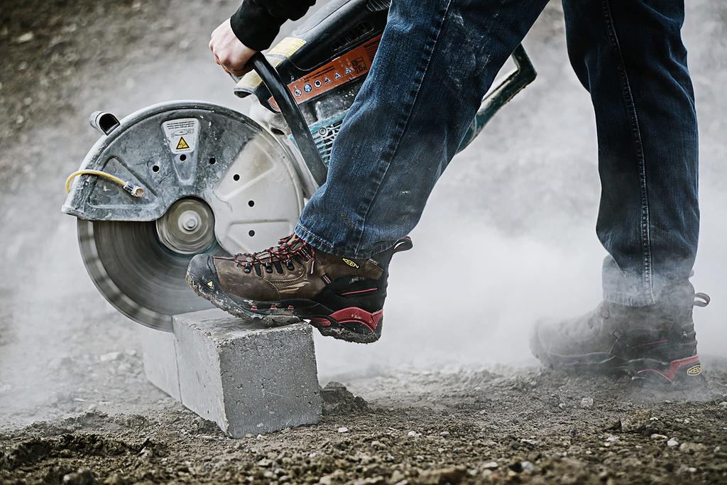 Safety Shoes CSA HAMILTON CARBON WP CSA Hamilton Six Carbon Waterproof Red Cm [KEEN Utility] Men's Bison/Jester 28.0