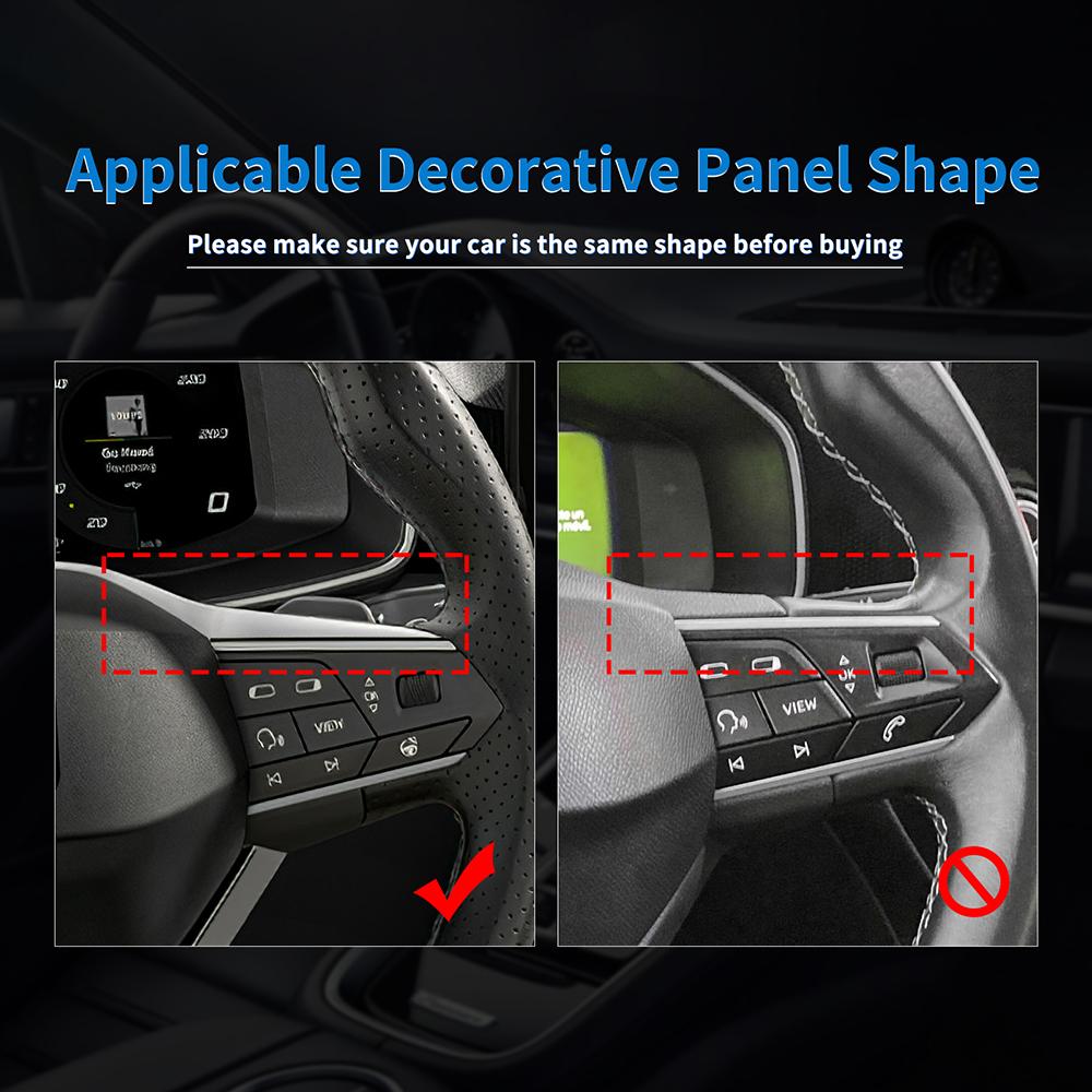 Car Steering Wheel Trim For Seat Ateca/ibiza/Leon/Tarraco For Cupra Formentor/Ateca/Born/Leon 2021-2026 Real Dry Carbon Fiber