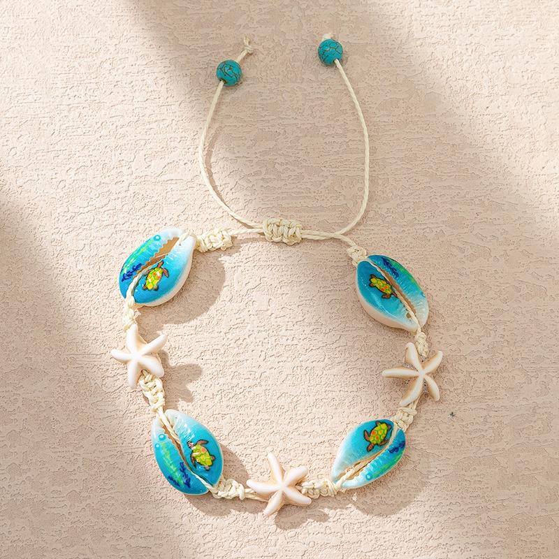 Oceanic Cartoon Seashell Necklace And Bracelet Adjustable And Unique Ins Design