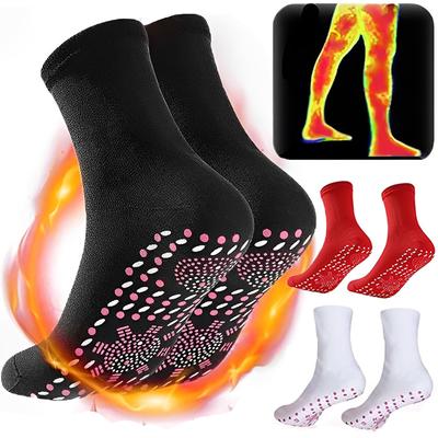 Winter Selbstheizende Socken Thermische Heizsocken Weiche Elastische Verdickte Anti-Rutsch Socken für Damen Herren Outdoor Radfahren Ski Kniestrümpfe