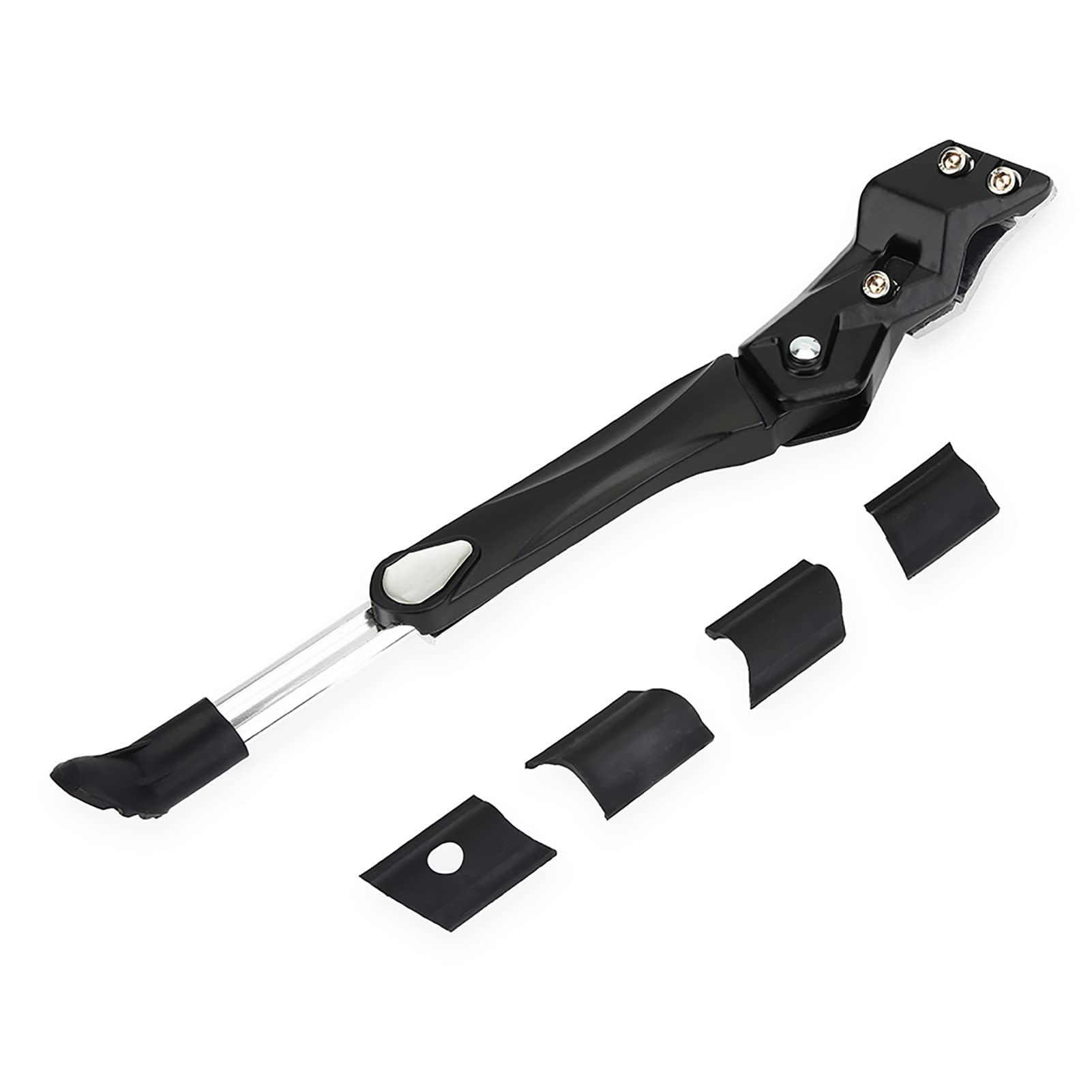 

Подставка для велосипеда, подставка для велосипеда с одной ножкой, боковая стойка, регулируемая, совместимая с дюймовыми велосипедами, алюминиевый сплав, черный цвет 16/20/24/26