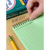 Kaisa Steno Pad: A5 Speed Writing Notebook with Green Inner Pages, 80 Sheets, Symmetrical Columns, Easy-Tear, Wide Line Spacing.